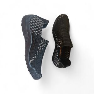 bernie mev. Black and Silver Women's Slippers NWOB